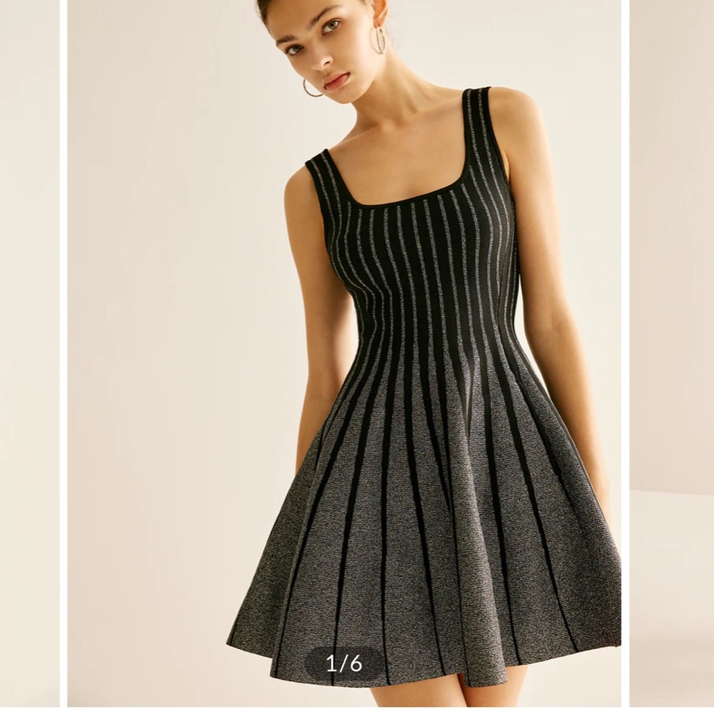 Commense Wool-Blend Sequins Sweater Dress